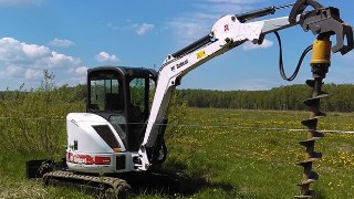 Аренда экскаватора погрузчика с ямобуром в Искитим цена от 1584 руб